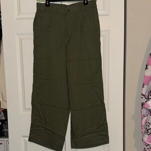 Torrid Olive Wide Leg High-Rise Pants